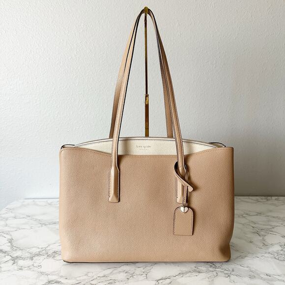 kate spade Handbags - Kate Spade Tan Leather Tote Bag